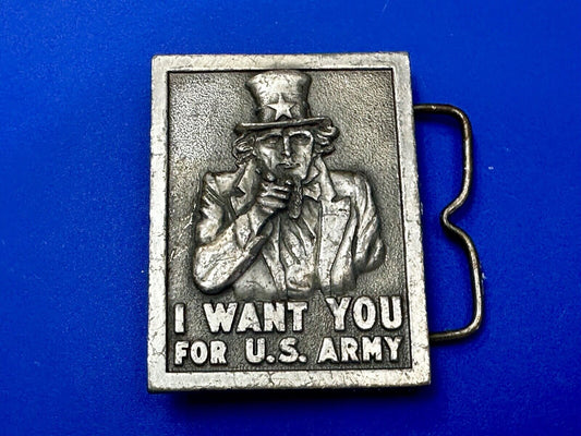 Uncle Sam Poster -I Want You for US Army Belt Buckle 1976 Bergamot Belt Buckle