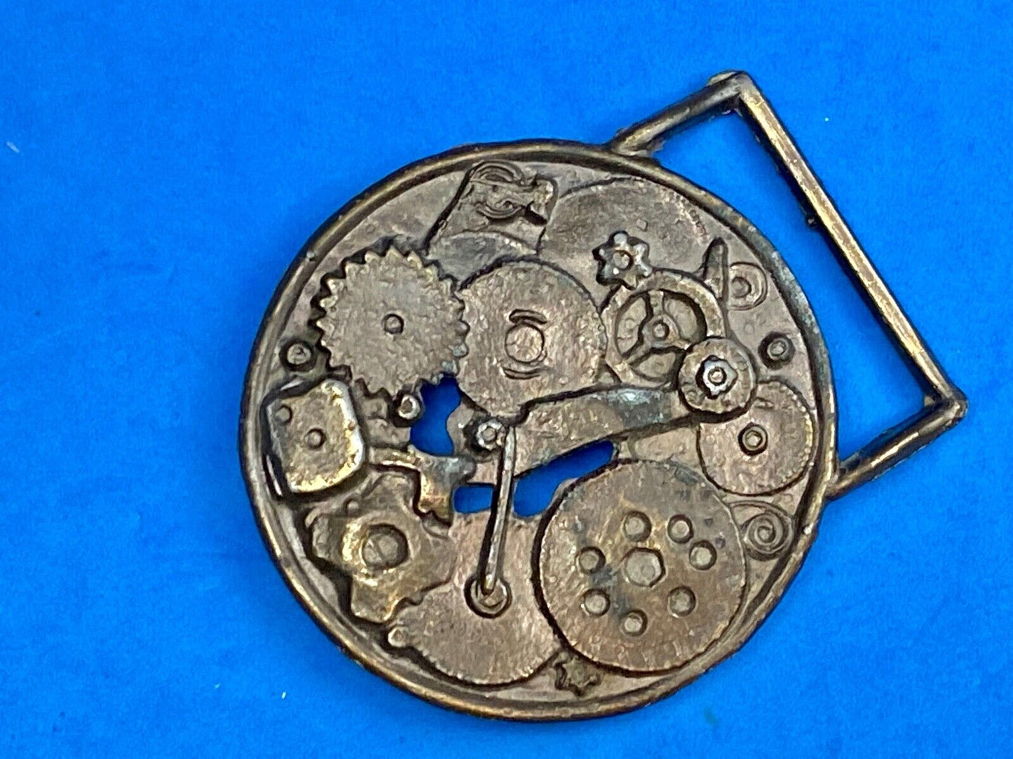 American Watch Clock Pocket Gears Cogs Springs Belt Buckle By Accurate 