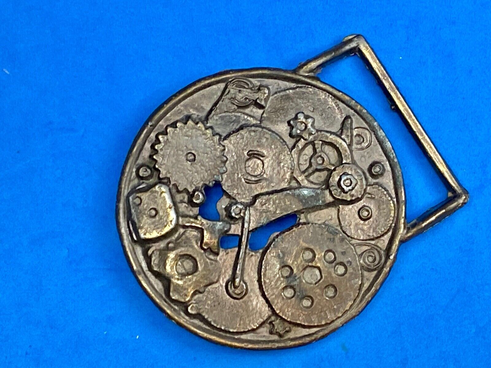 American Watch Clock Pocket Gears Cogs Springs Belt Buckle By Accurate 