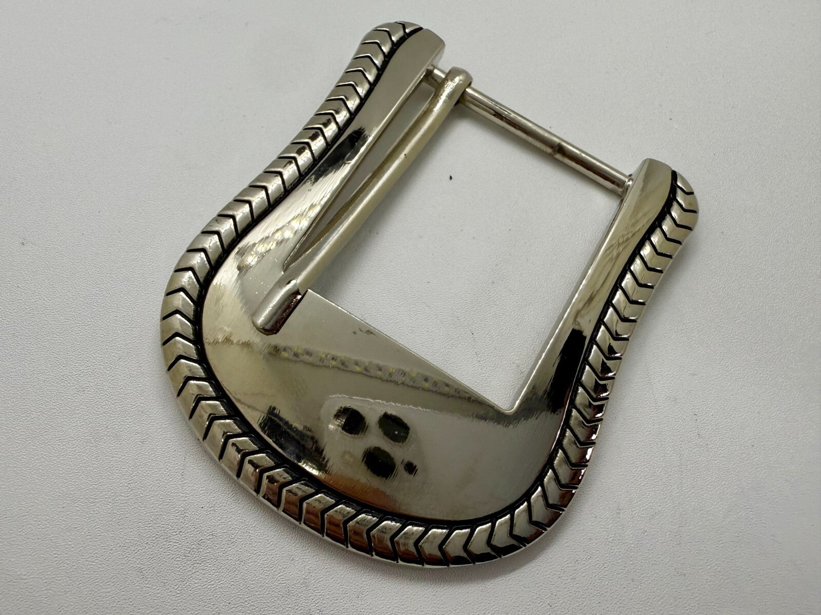 4 pc Ranger Set - Two Loops and Tip W/ Screws Large Reflective New Belt Buckle