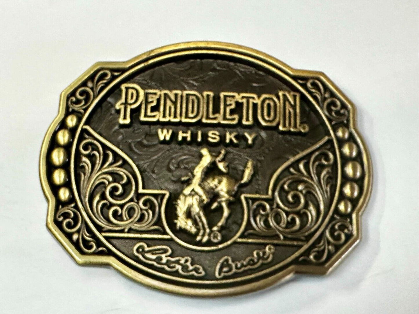 2024 Pendleton whiskey Let'er Buck Rodeo Cowboy Montana Silversmiths Belt Buckle