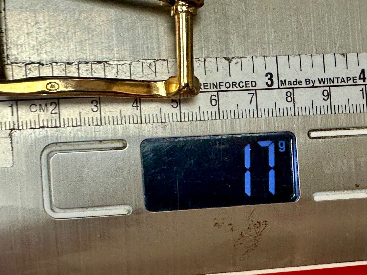Vintage gold tone replacement belt buckle marked W