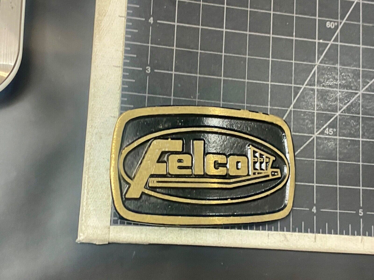 Vintage FELCO Excavator Attachments Heavy Machinery Coal Mining belt buckle