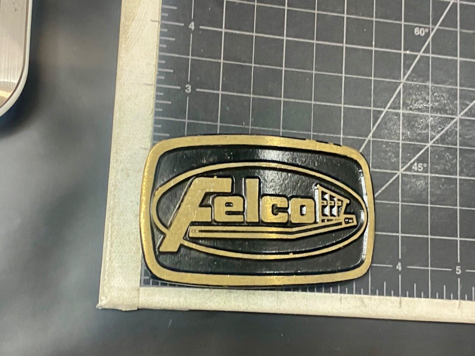 Vintage FELCO Excavator Attachments Heavy Machinery Coal Mining belt buckle
