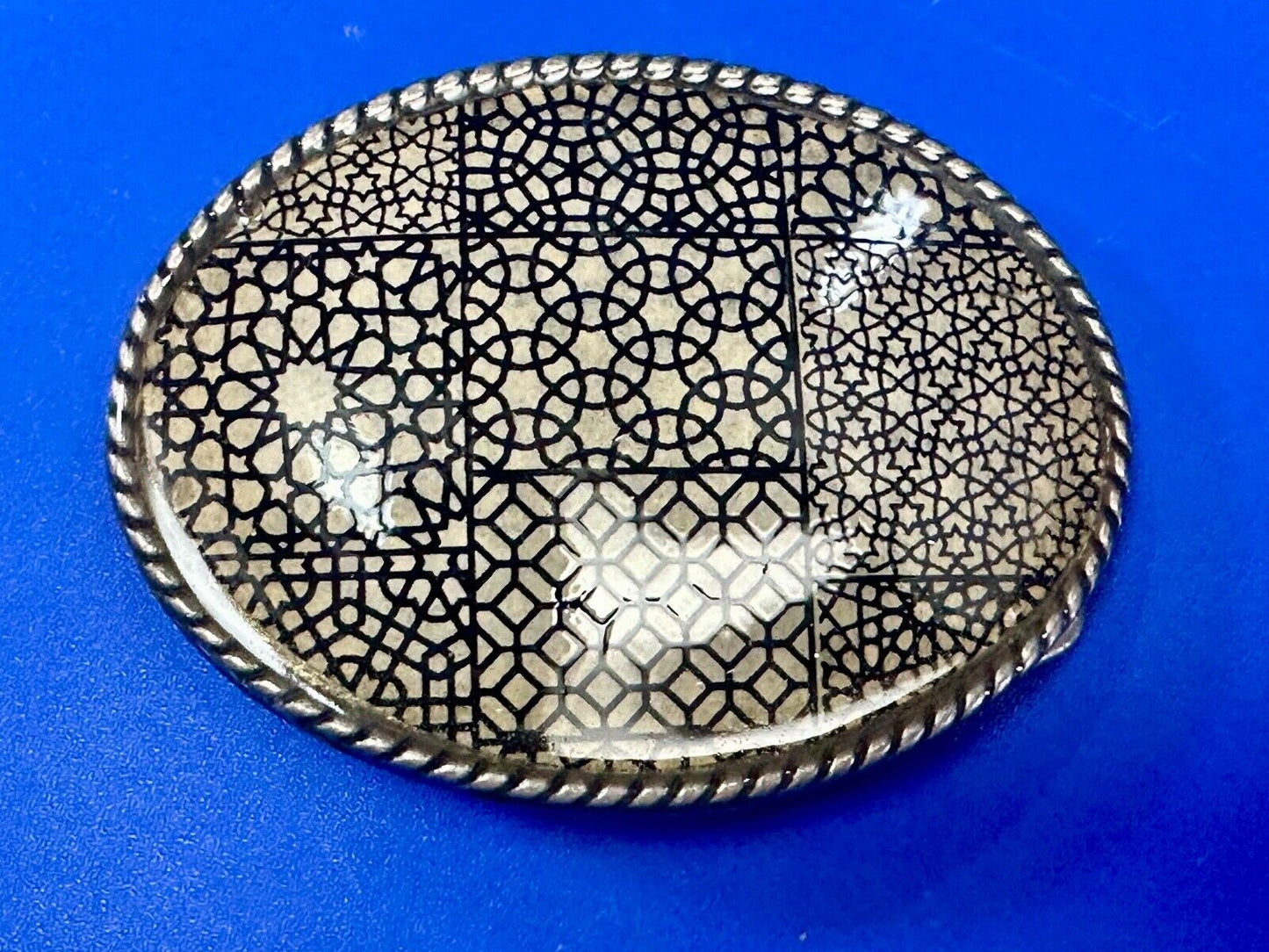 Trippy  Multi Pattern design  what I call retro wallpaper Belt Buckle by Ivan