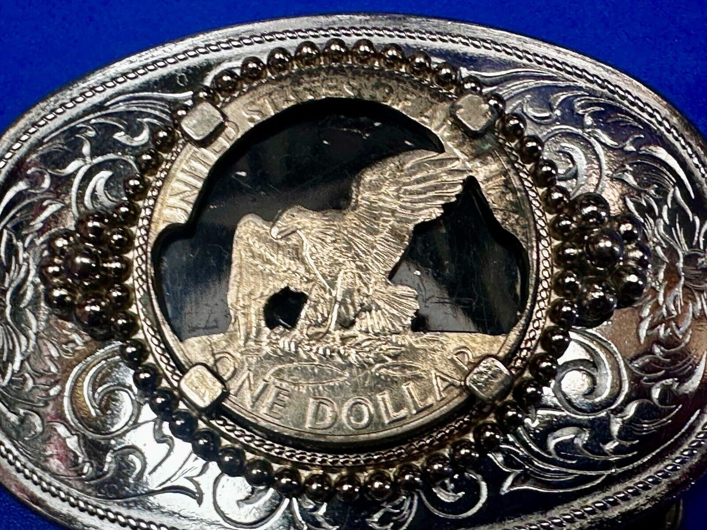 American Eagle Belt Buckle - or blank for your silver dollar coin or 39mm stone!