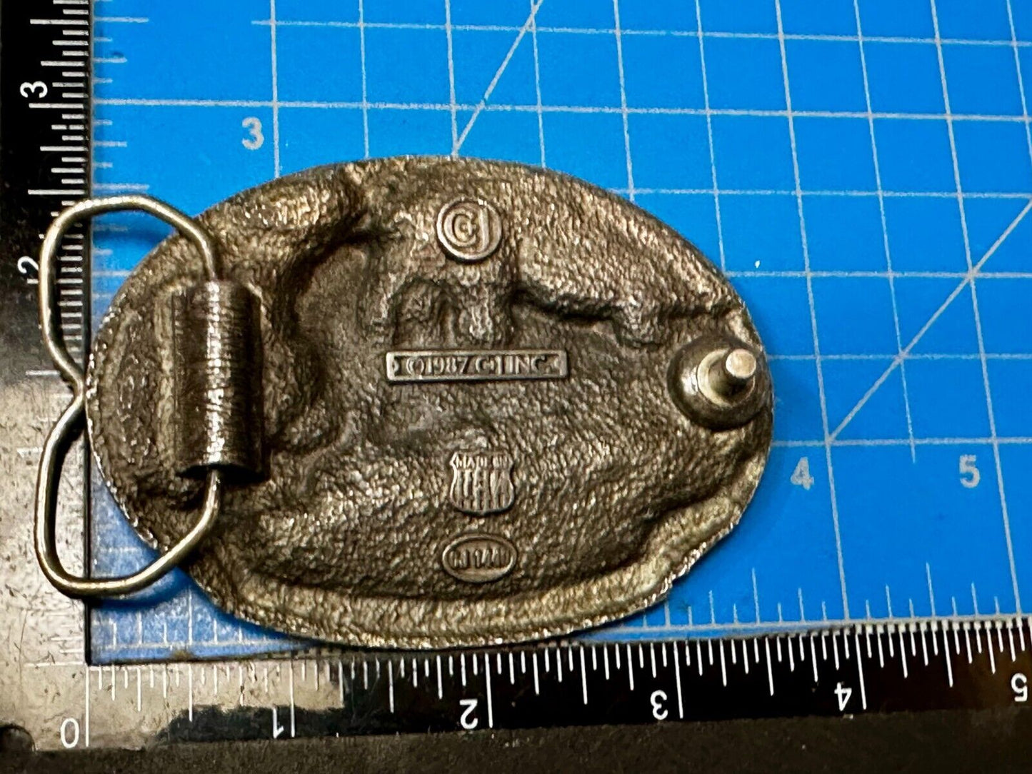 American 4-40 RailRoad Train Car Vintage 1987 Commemorative Belt Buckle C+J