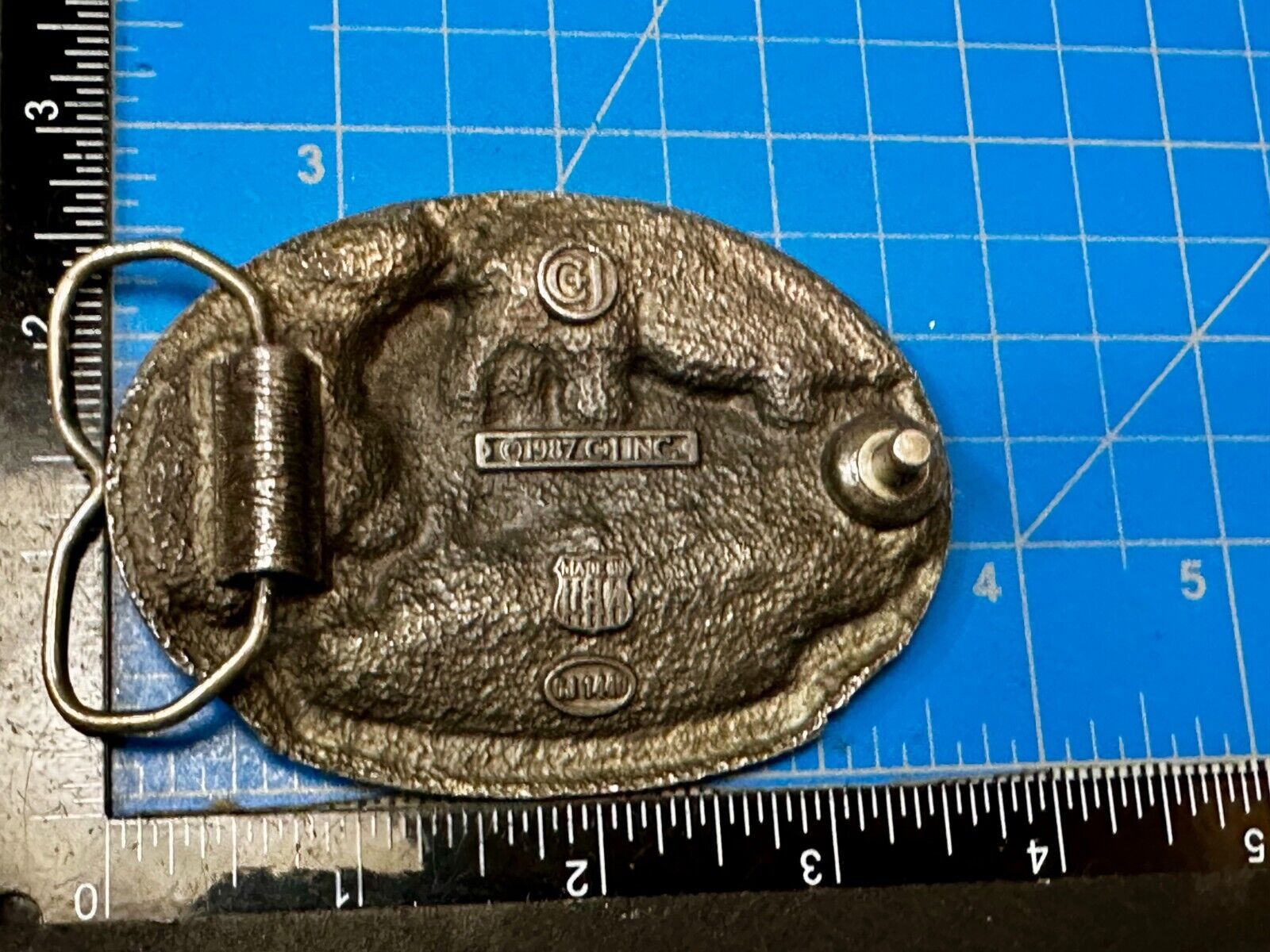 American 4-40 RailRoad Train Car Vintage 1987 Commemorative Belt Buckle C+J