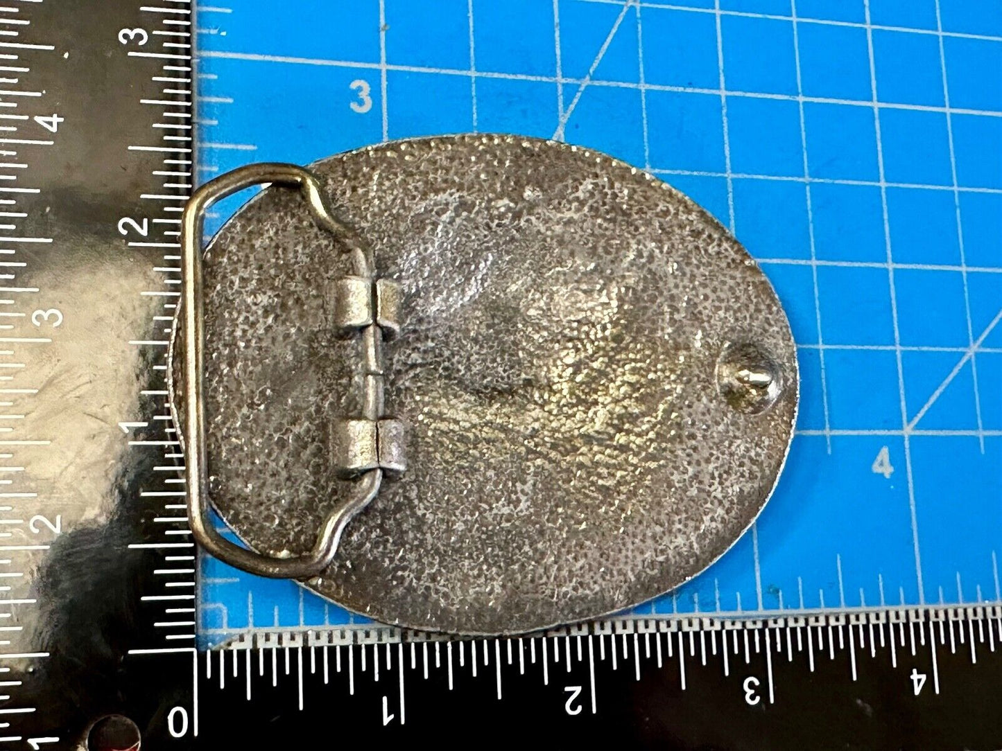 TURF PARADISE ARIZONA HORSE RACING TRACK VINTAGE BRASSTONE BELT BUCKLE