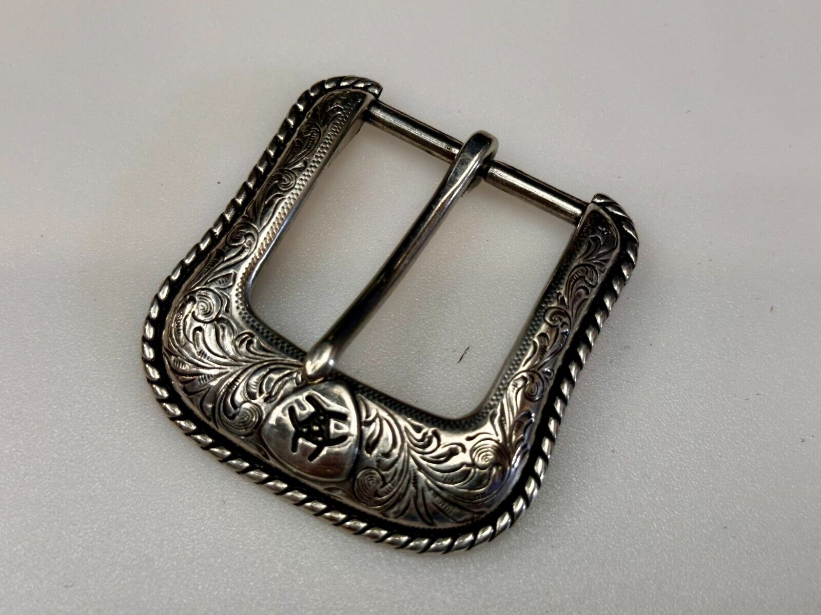 ARIAT Silver Belt Buckle A2108 Ranger Style Replacement Western Belt Buckle
