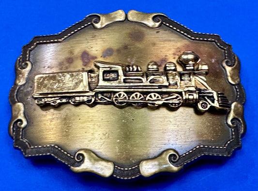 70's Raintree Steam Locomotive Belt Buckle Vintage Collectors RR Railroad Trains