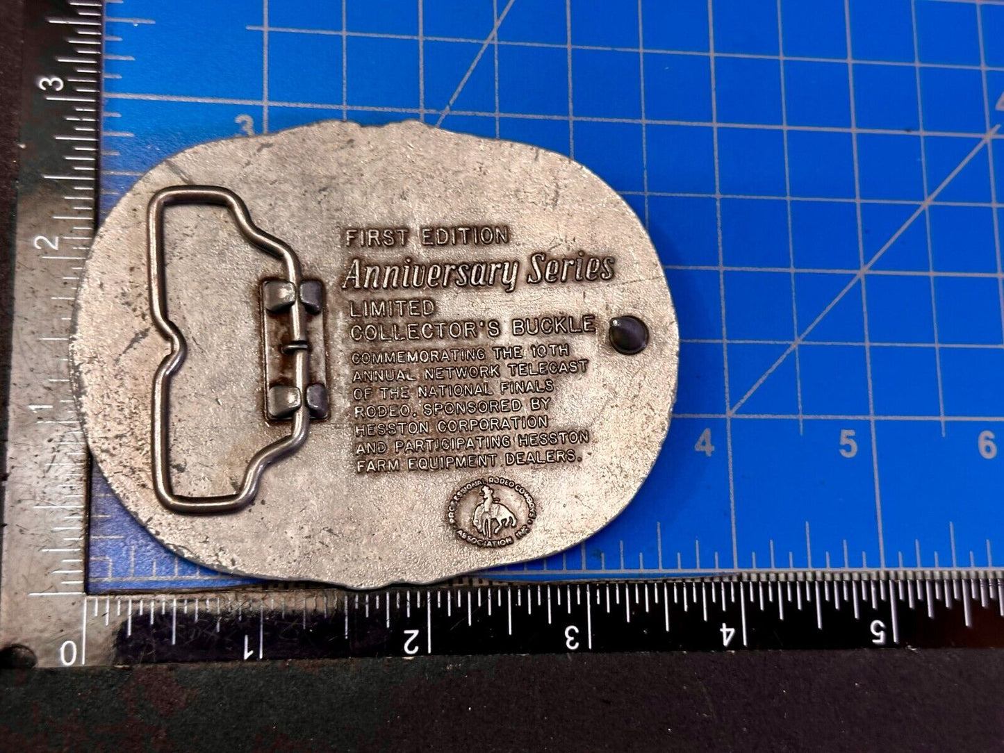 25th Anniversary  NFR Hesston National Finals Rodeo Cowboy Belt Buckle