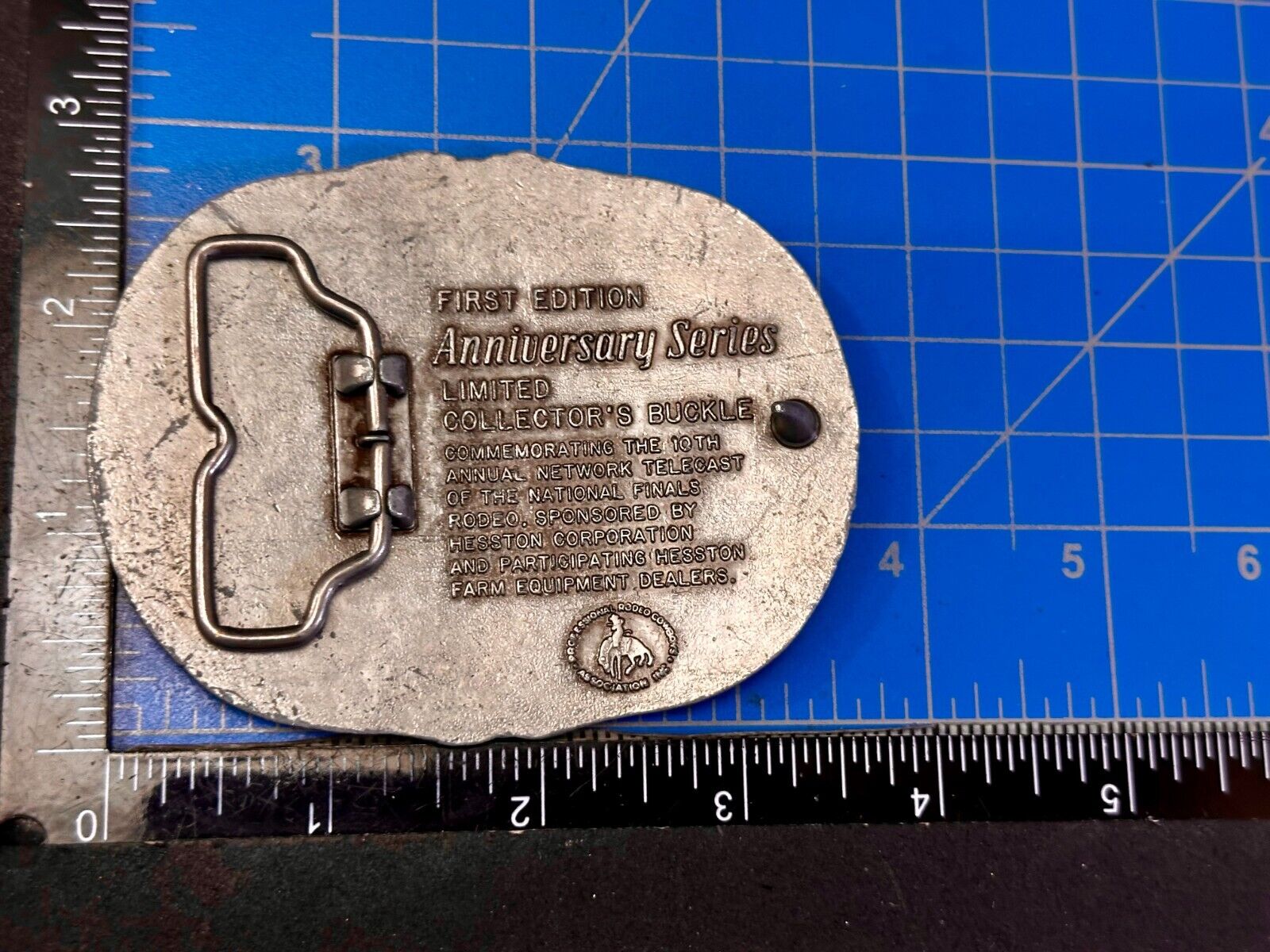 25th Anniversary  NFR Hesston National Finals Rodeo Cowboy Belt Buckle