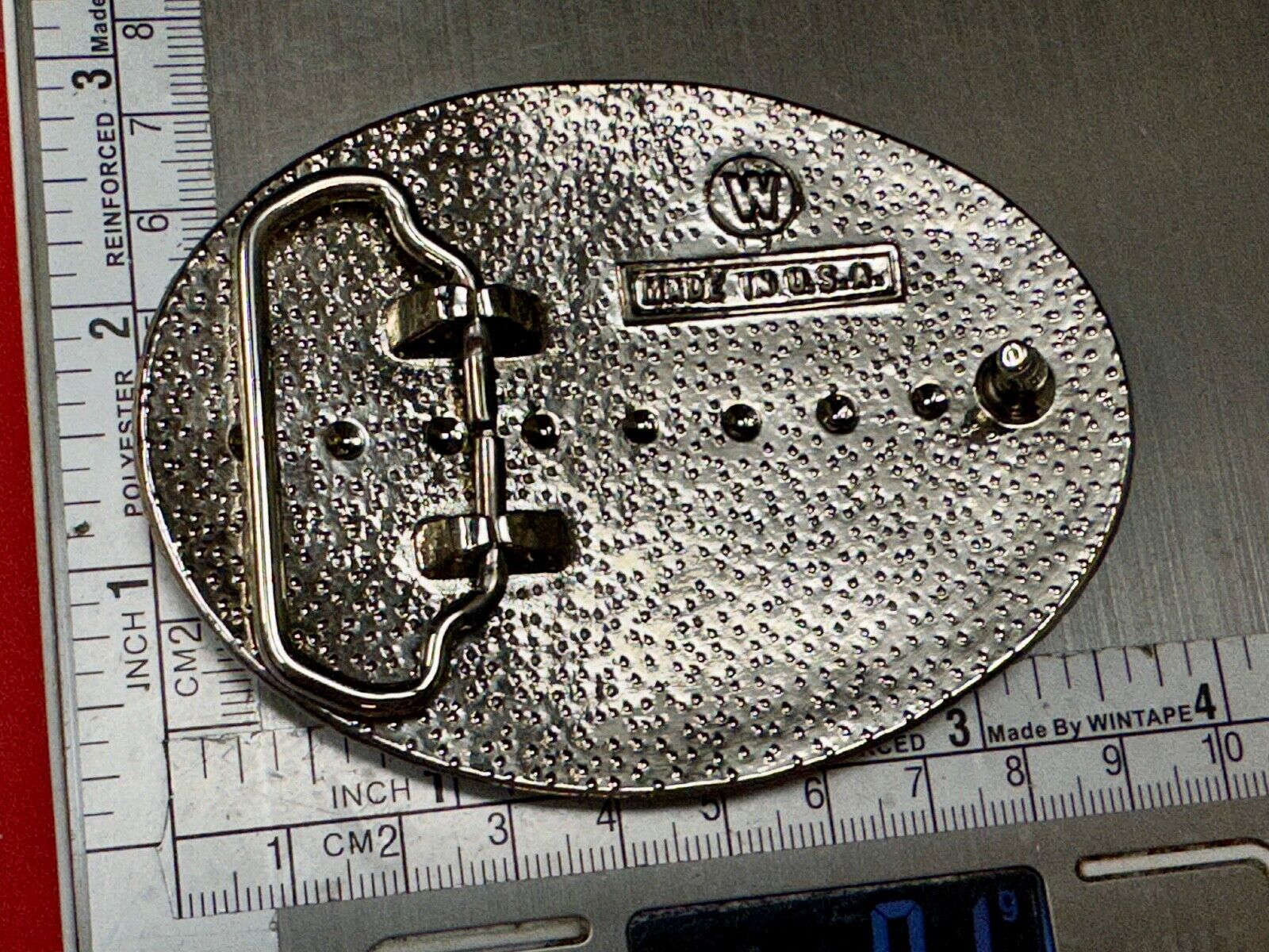 unique flying hunting diving EAGLE western Silver & black color belt buckle - W