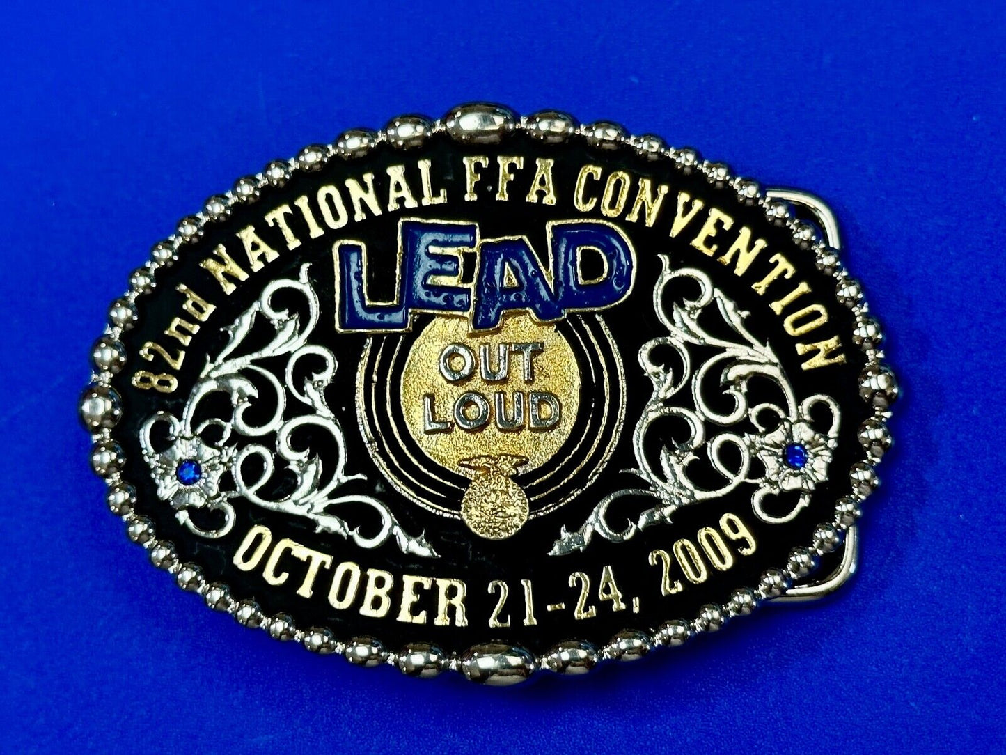 82nd Farmers FFA Convention LEAD OUT Loud 2009 Montana Silversmiths belt buckle