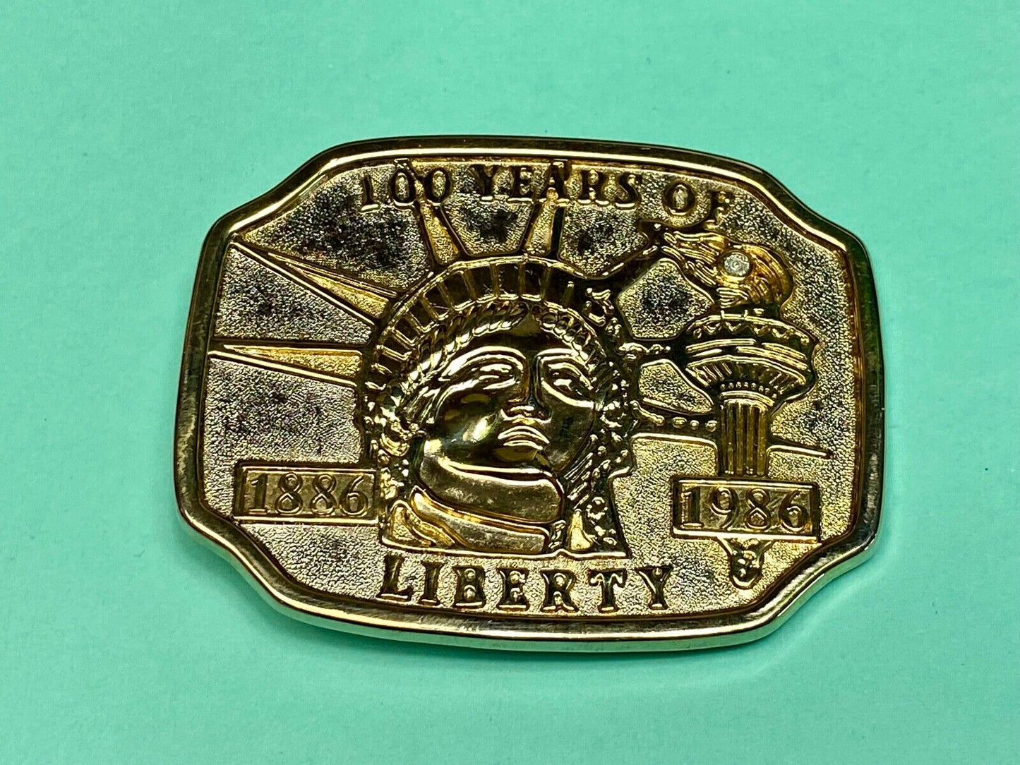 100 Years Of Lady Liberty - Nyc Iconic American Symbol Statue Belt Buckle 