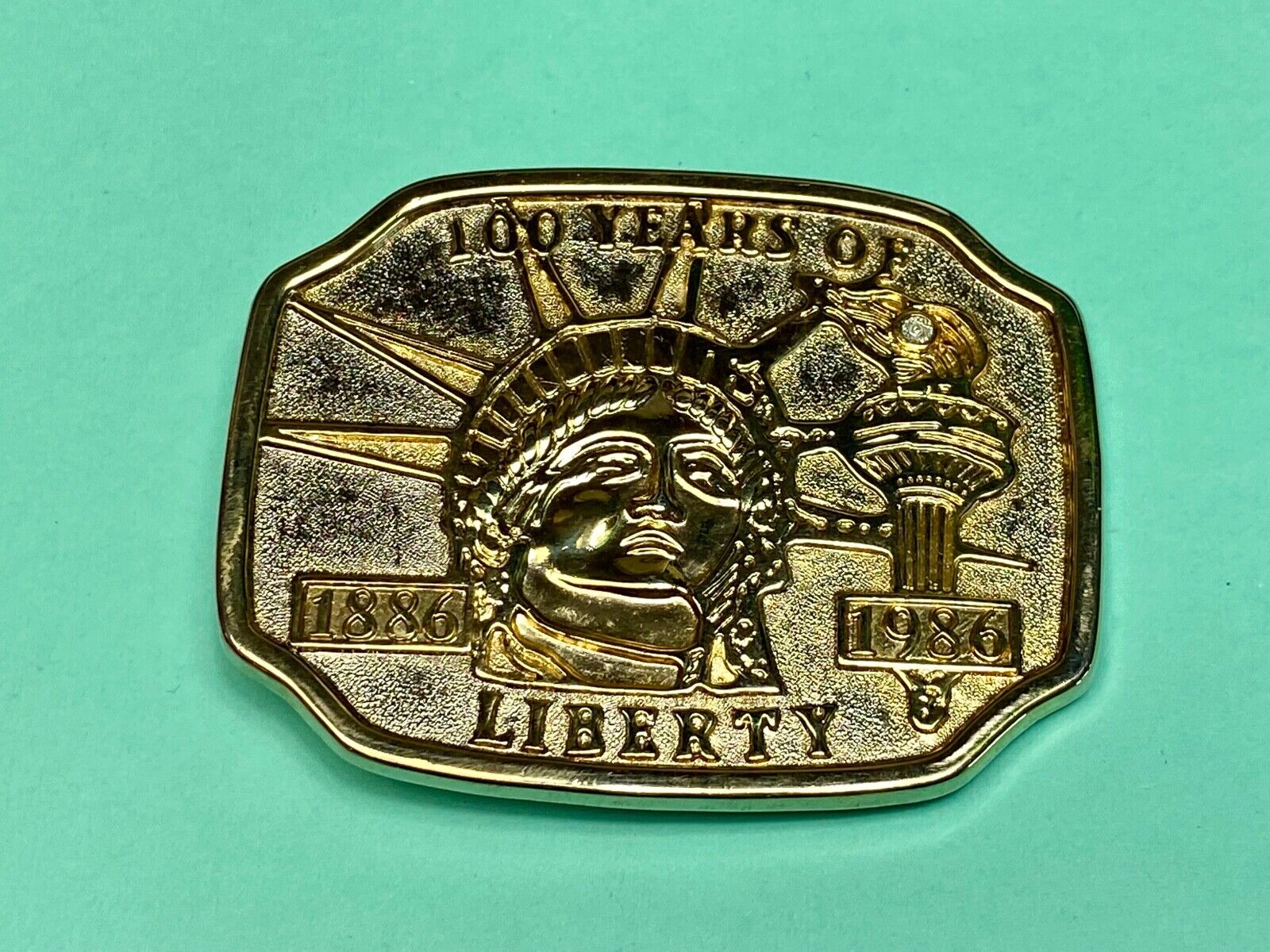 100 Years Of Lady Liberty - Nyc Iconic American Symbol Statue Belt Buckle 