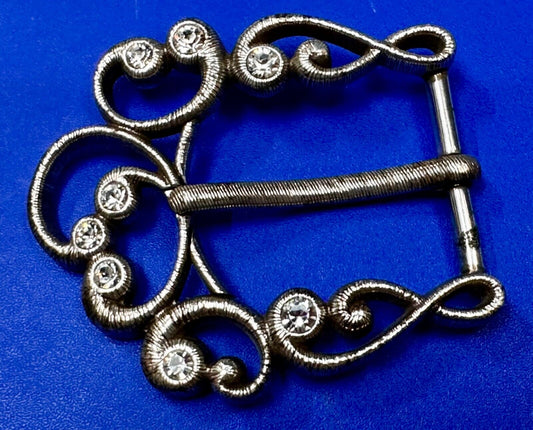 Antique? See Through Replacement Dress Belt Buckle Beautiful Rhinestone Accents