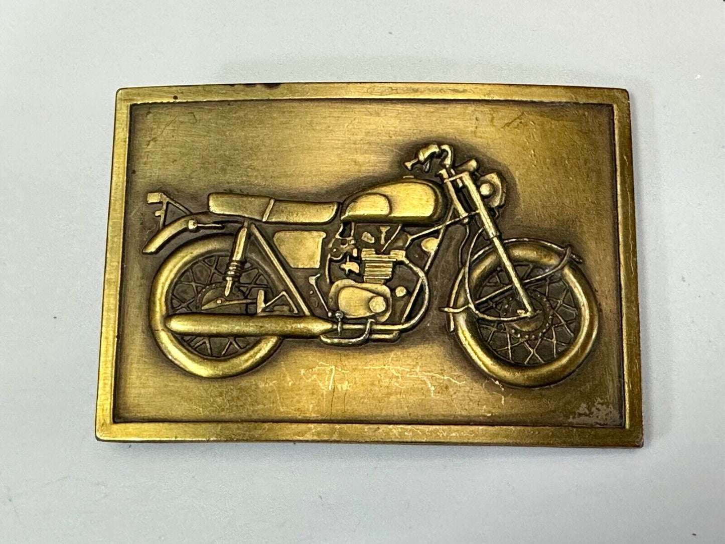 Bikers Motorcycle Brass tone Vintage Belt Buckle