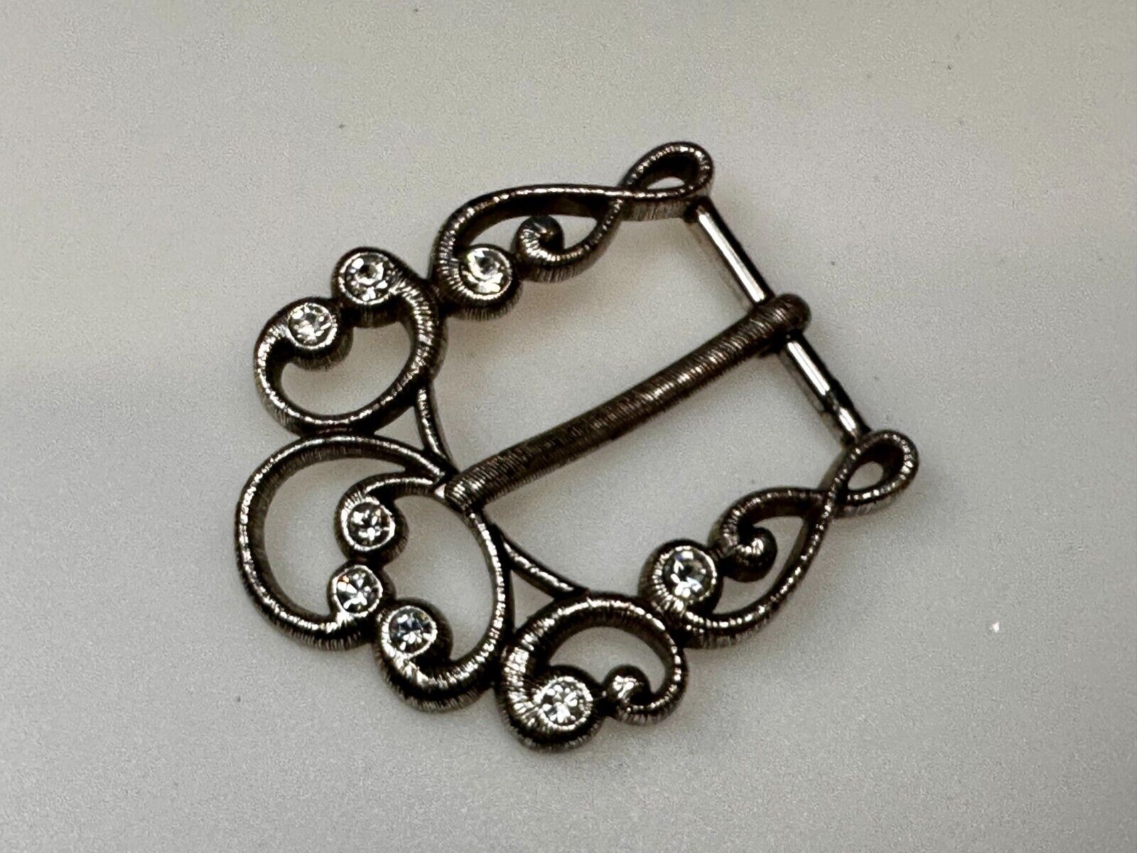 Antique? See Through Replacement Dress Belt Buckle Beautiful Rhinestone Accents