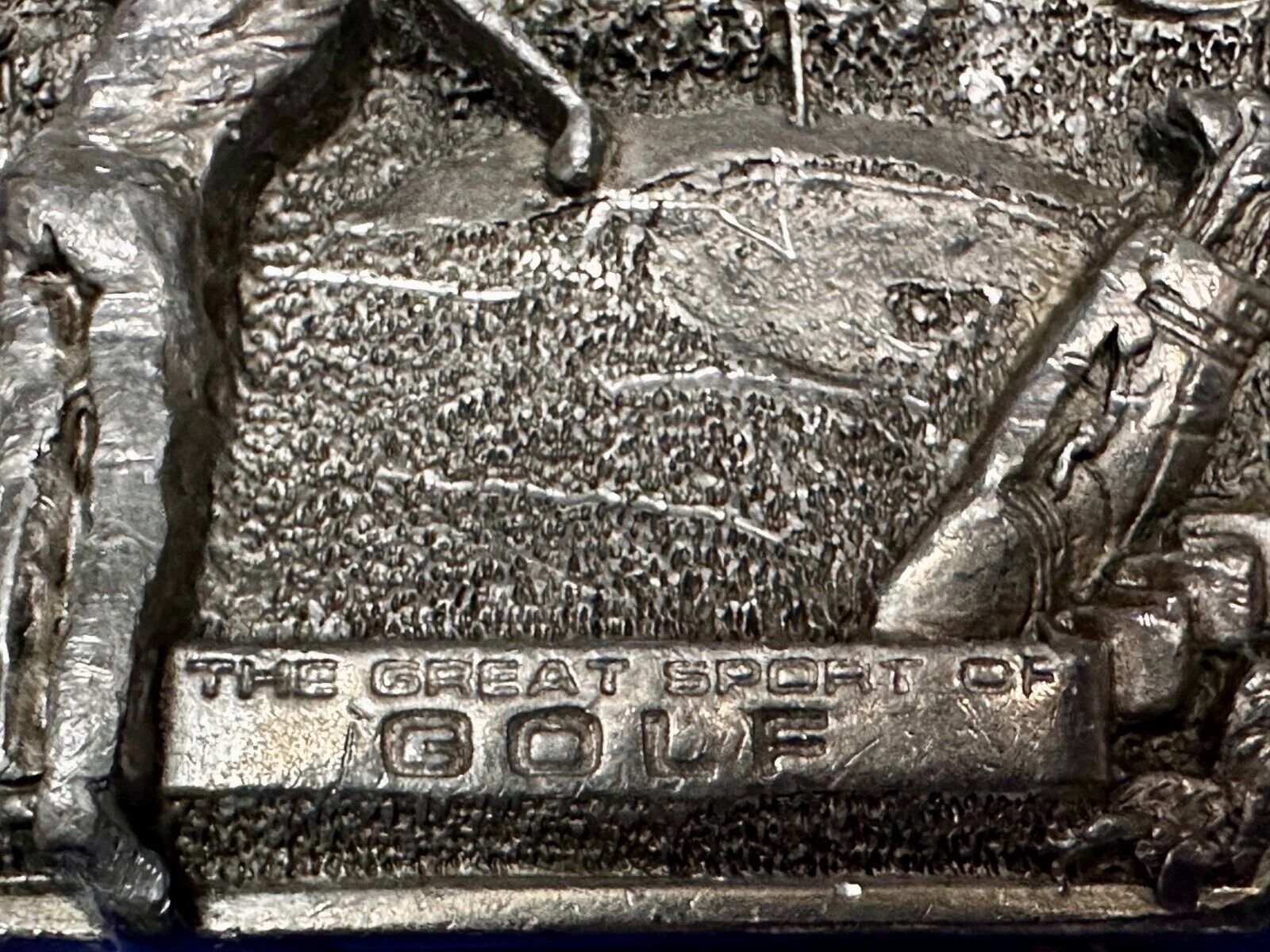 The Great Sport of Golf Golfer Vintage Belt Buckle by Bergamot Brass Works L-86