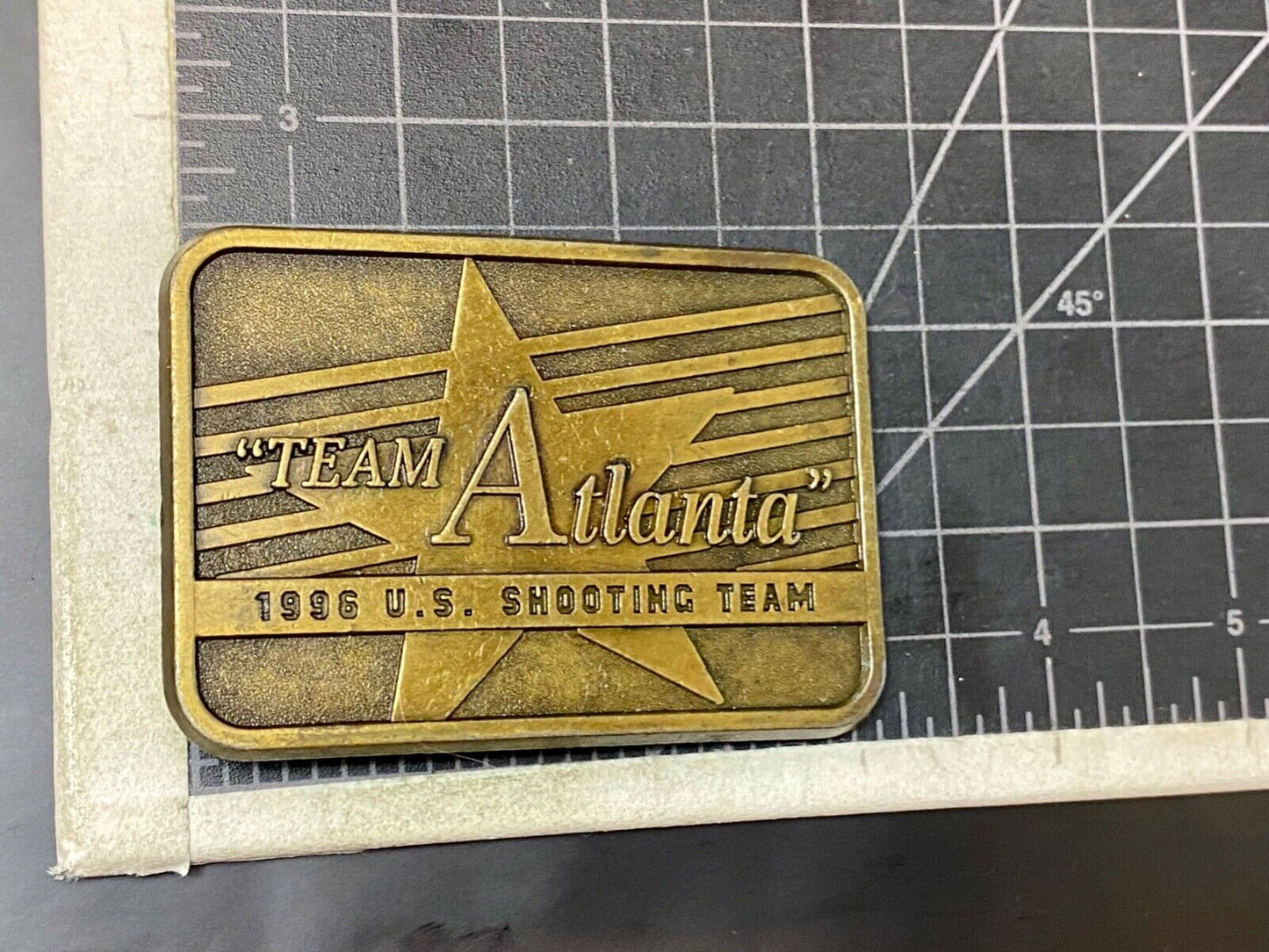 1996 Team Atlanta US Olympic Shooting Commemorative belt buckle