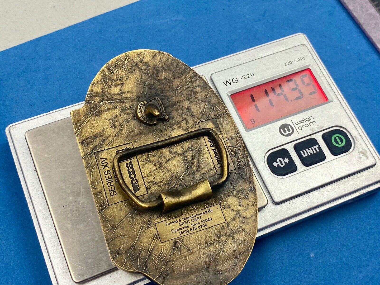 65 years - Tisco Tractor Implement Supply Spec Cast Farming Belt Buckle 