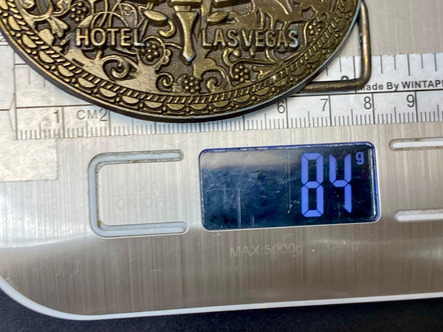 Vintage  Frontier Hotel Old Las Vegas Belt Buckle Casino Nevada Western Longhorn