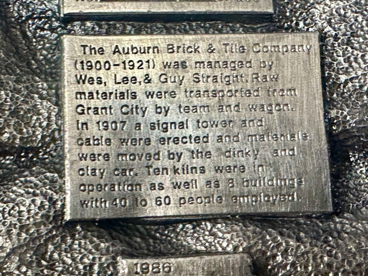 AUBURN IOWA 1887 CENTENNIAL CELEBRATION VINTAGE BELT BUCKLE
