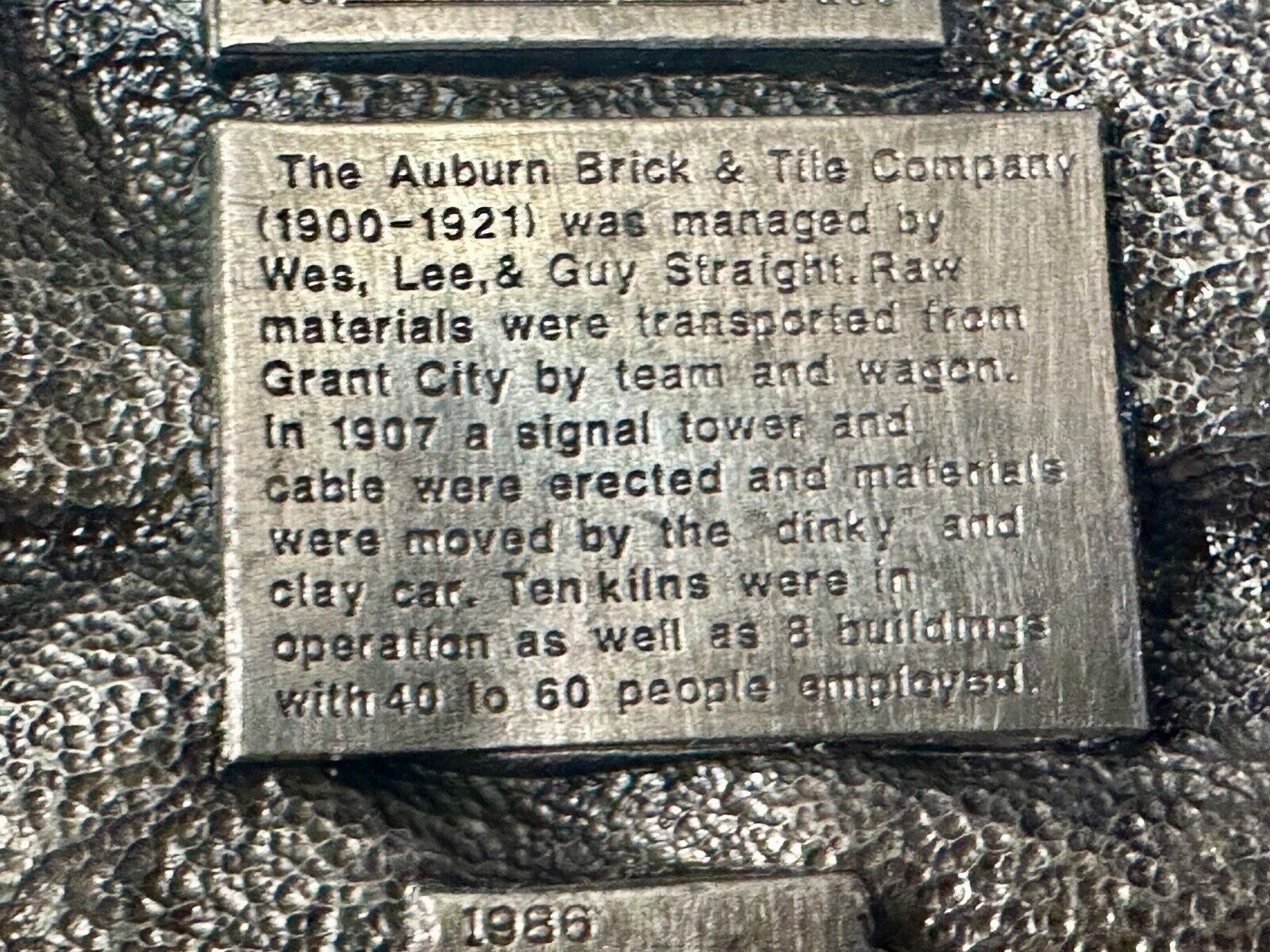 AUBURN IOWA 1887 CENTENNIAL CELEBRATION VINTAGE BELT BUCKLE