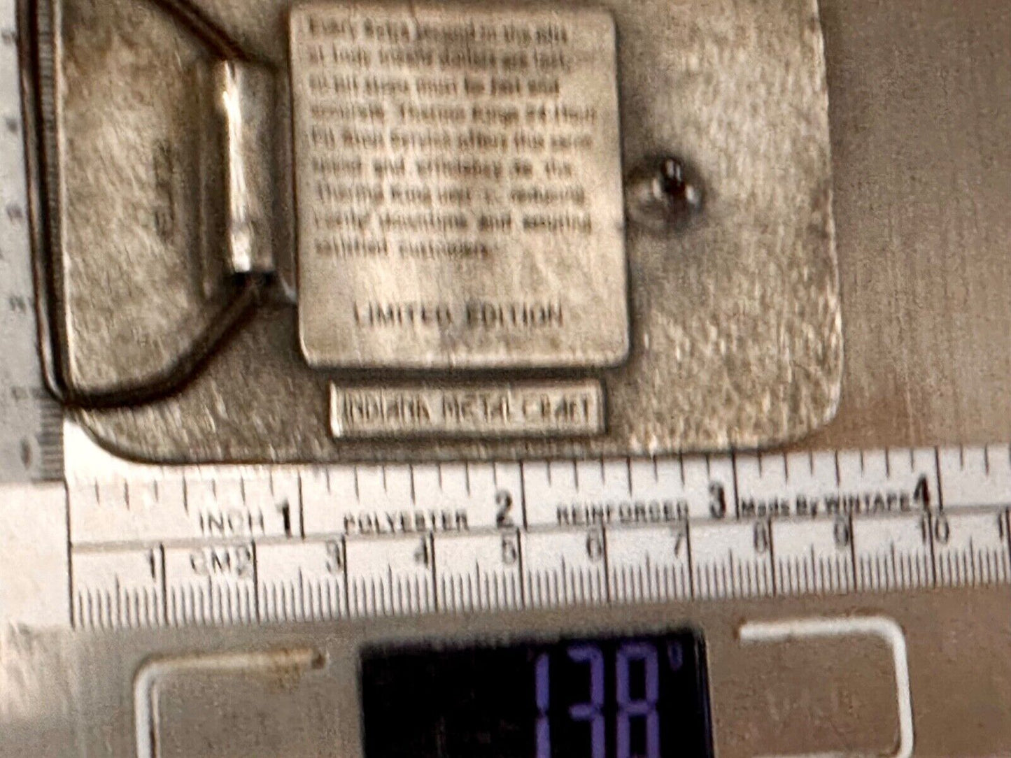 TK Thermo King - Indy Motor Speedway 24 hour pit stop Vintage Belt Buckle