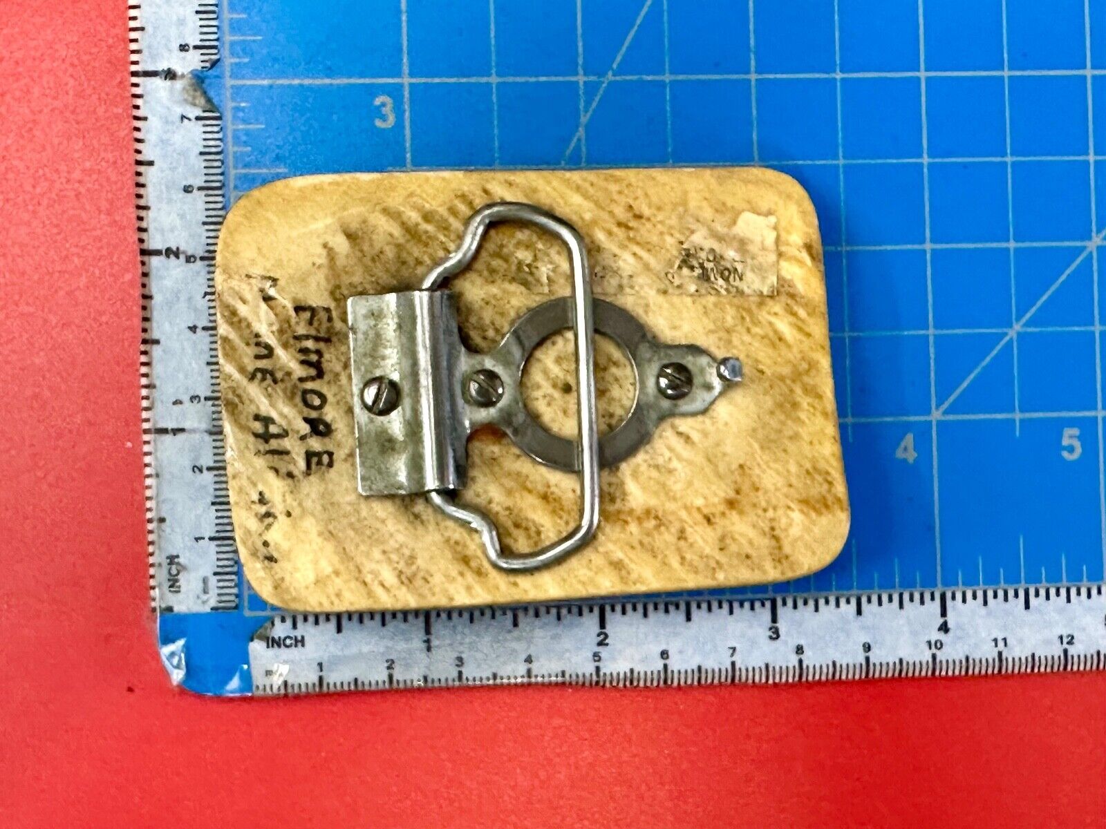 Trout Fish - vintage Native American Indian ART belt buckle - Elemore Alaska