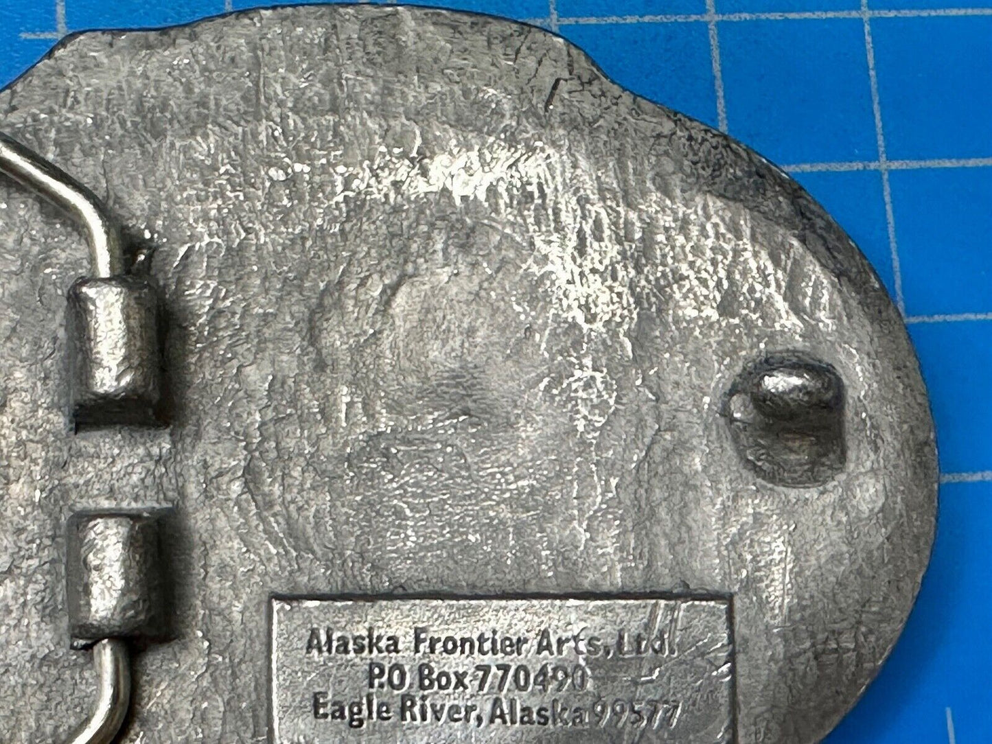 Alaska Grizzly Bear - The Last Frontier Belt Buckle by Alaska Frontier Arts