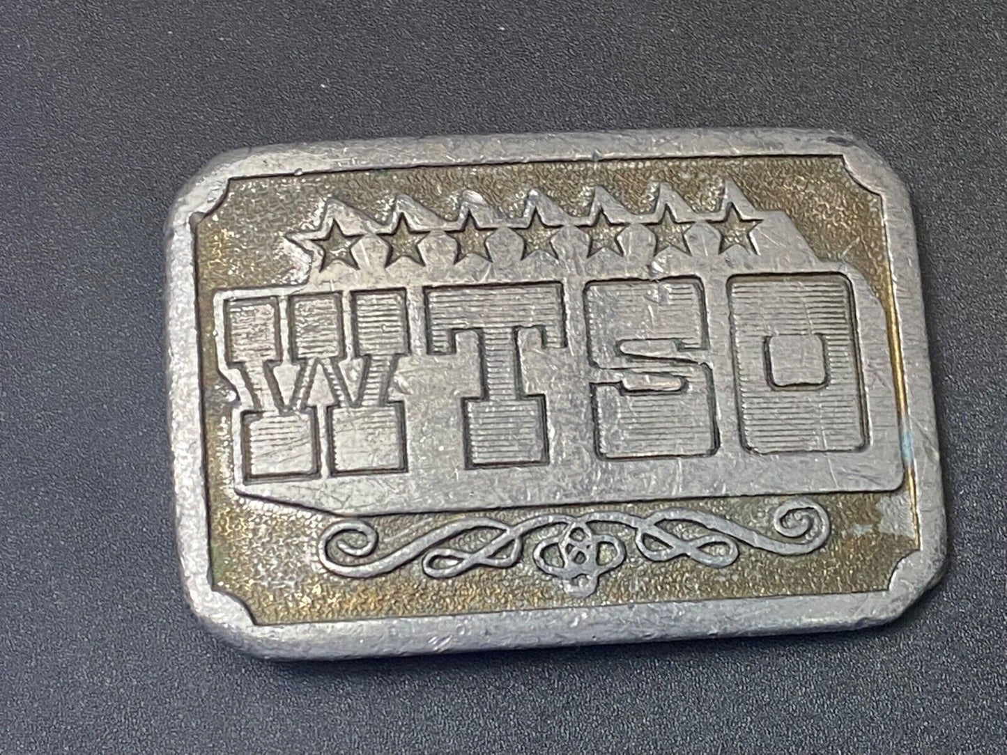 Vintage 1975 WTSO Wyoming Studio Art Works James Lind Creation Belt Buckle