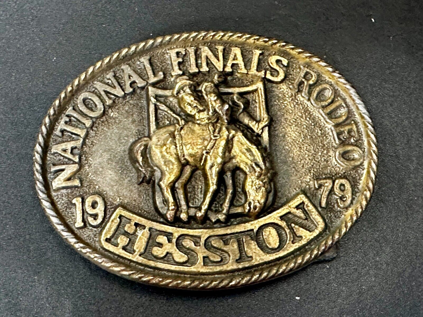 1979 NFR National Finals Rodeo Hesston Fifth Edition Commemorative Belt Buckle