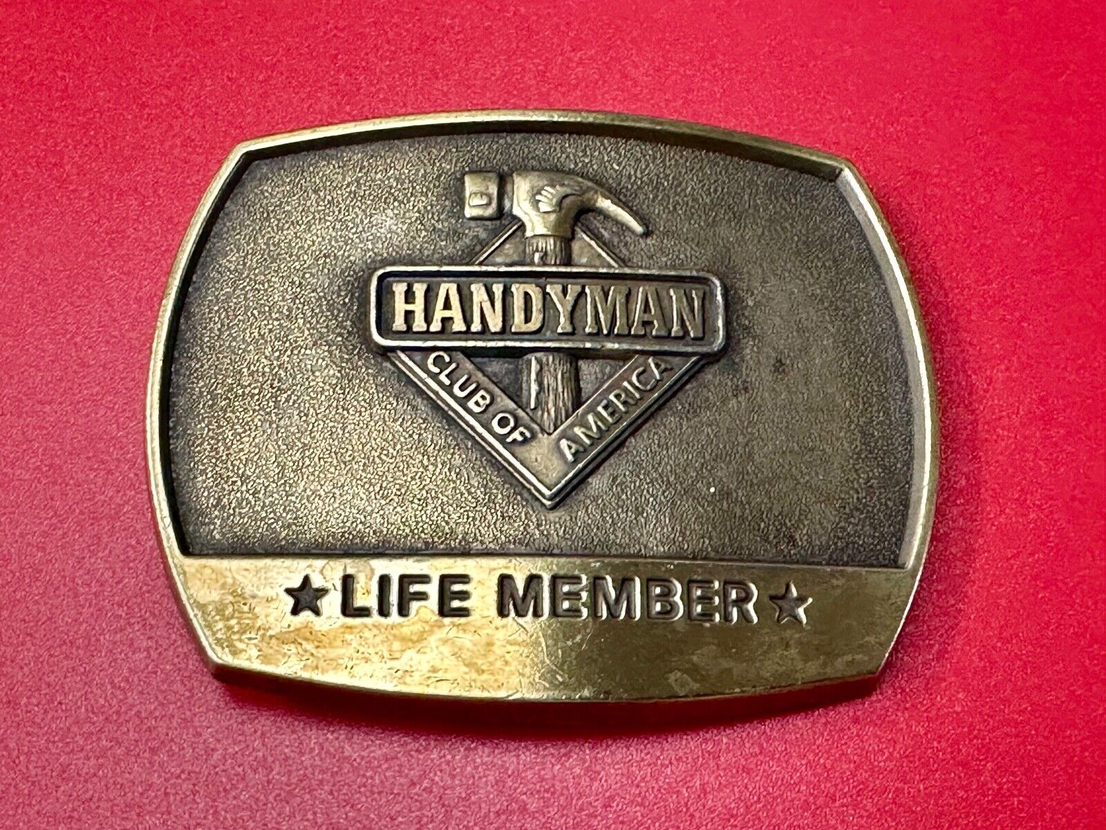 Vintage Handyman Club Of America Life Member Belt Buckle 1996