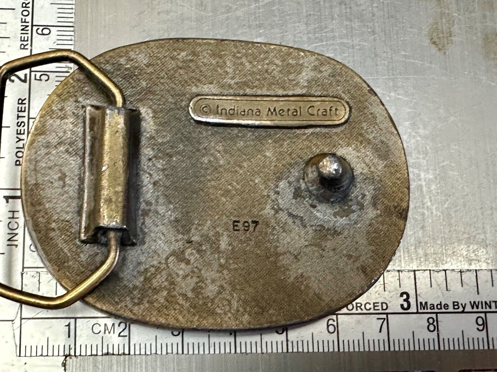 Vintage Doe and Buck / Deer  Vintage E-97 Indiana Metal Craft  belt buckle
