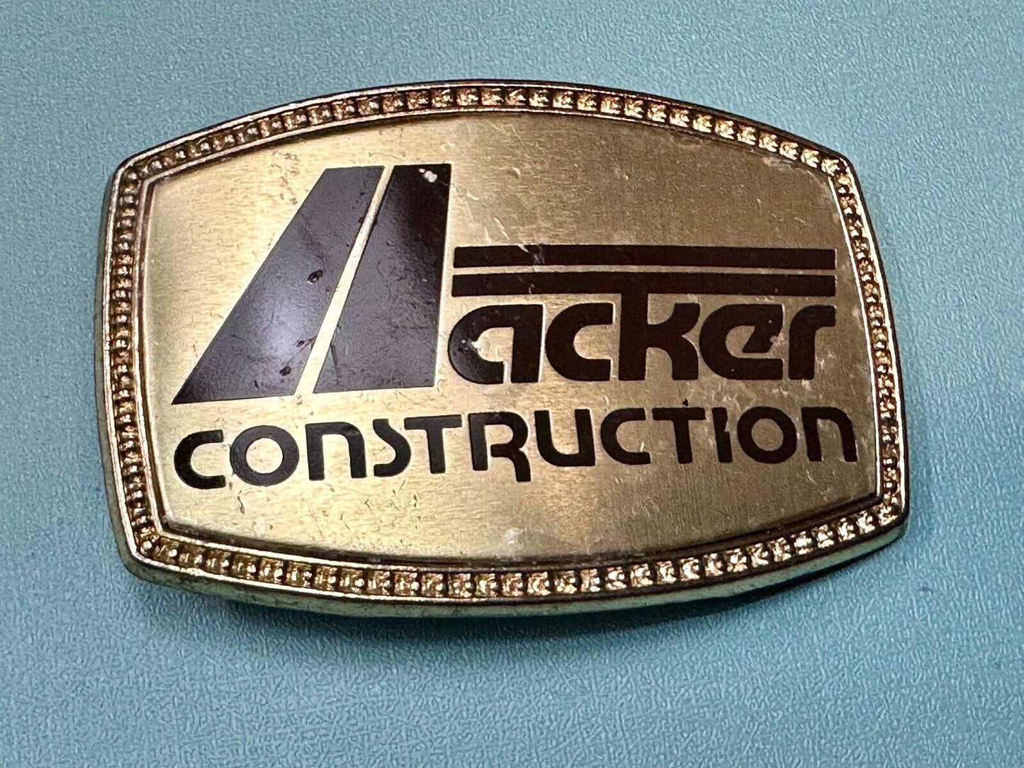ACKER Home Construction Company Promo Advertising belt buckle  FL, GA, Texas