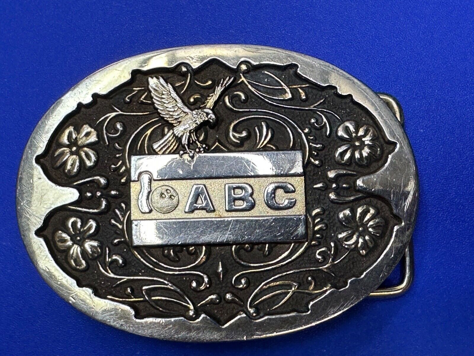 ABC Bowling Trophy Beautiful Sports Award Modern Western Belt Buckle by Balfour