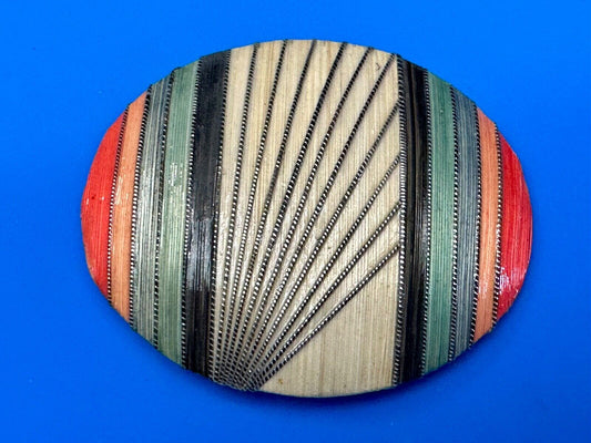 Beautiful Multi color Ribbon Sting patter Vintage Scarf Belt Slip Buckle