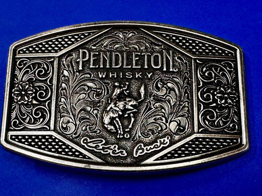 2022 Pendleton Whiskey Let'er Buck Rodeo Cowboy Montana Silversmiths Belt Buckle