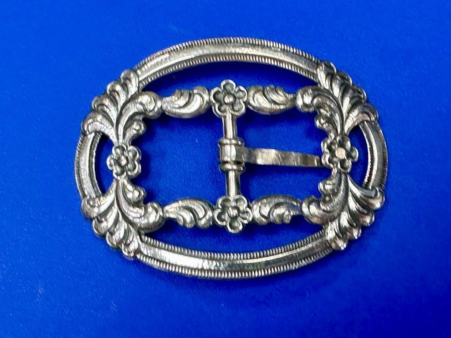 Antique Ornate Silver belt buckle - J.K. 8305