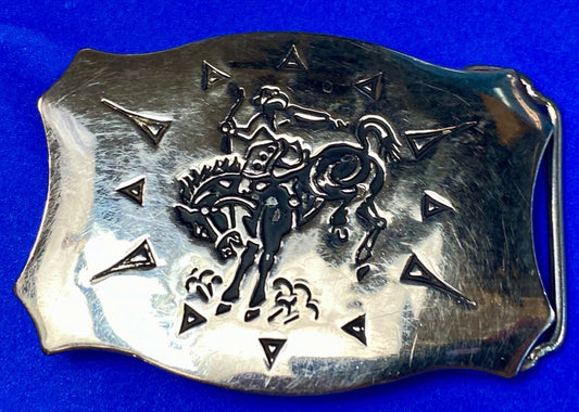 Awesome Chambers belt buckle  Western Horseback Cowboy