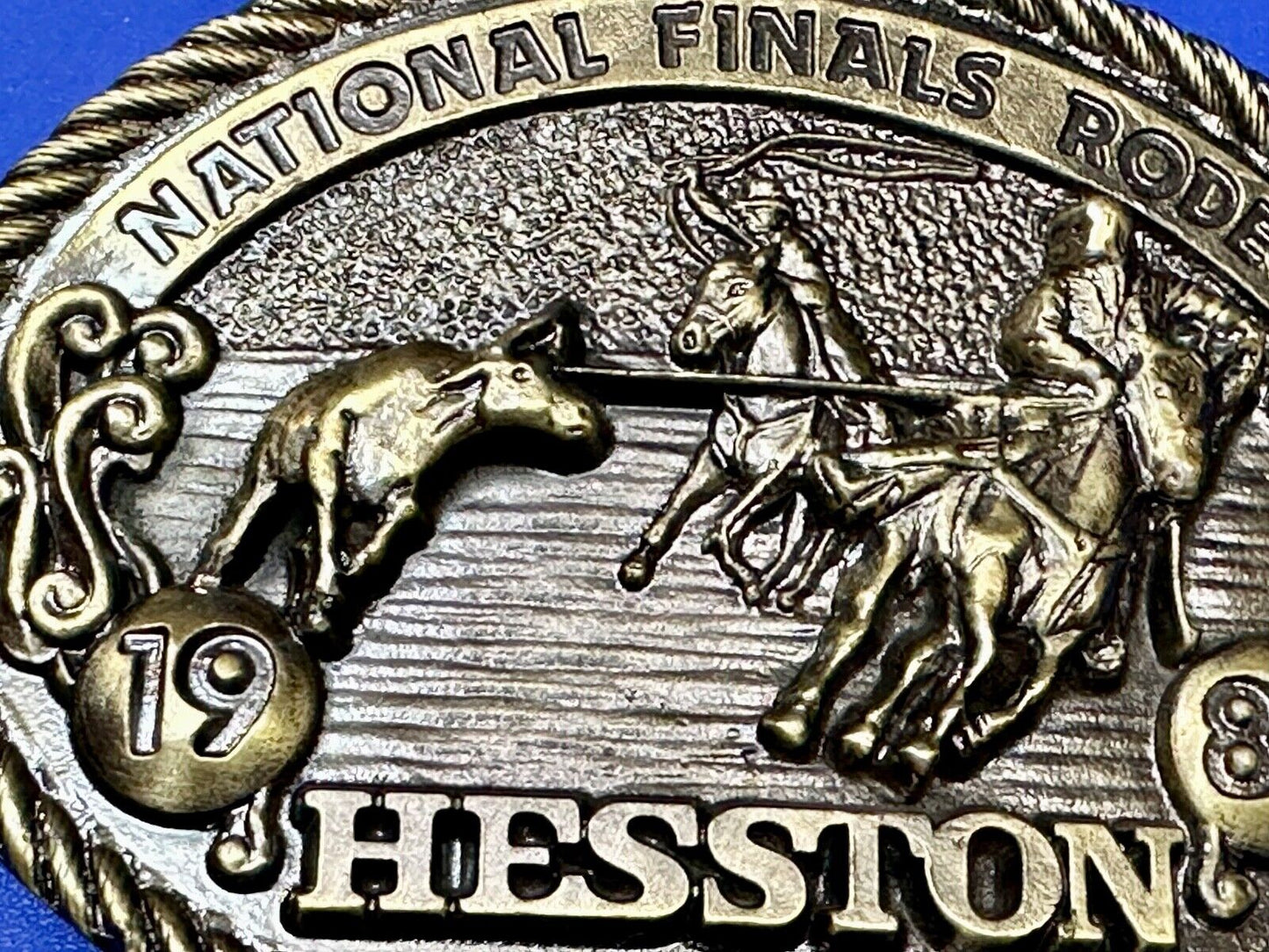 1980 Hesston National Finals Rodeo NFR Collectors Rodeo Cowboy Belt Buckle