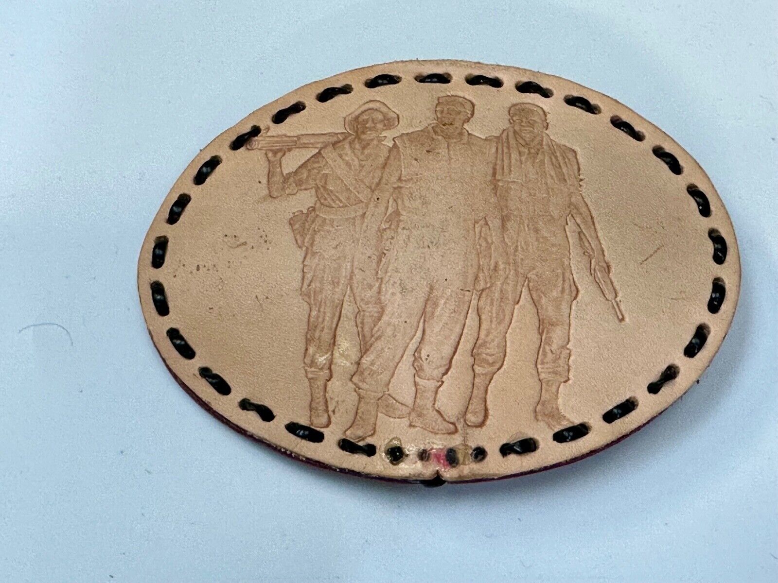 Vietnam Veterans War Memorial Washington DC  large leather Oval Belt Buckle