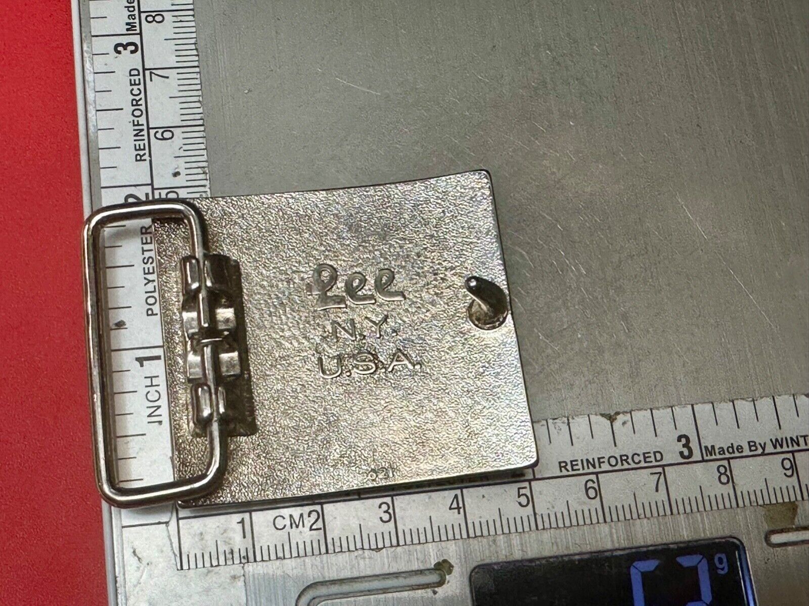 Vintage  Lee N.Y. U.S.A. belt buckle Initial letter" T " accessory monogram