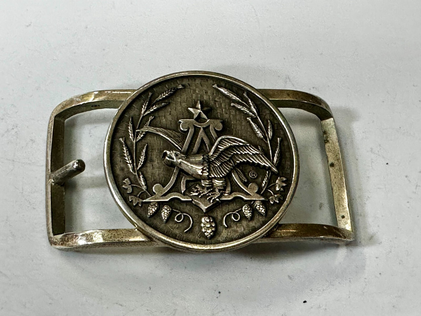 Anheuser Busch Sterling Silver Beer Brewing Co Eagle Belt Buckle 