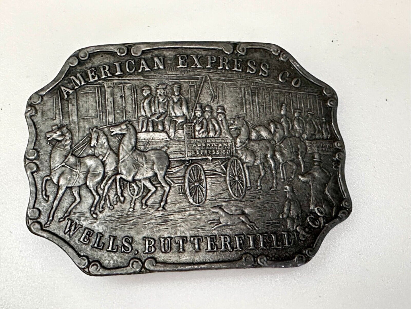 American Express Co Wells Butterfield Vintage Wells Bergamot Belt Buckle C-36