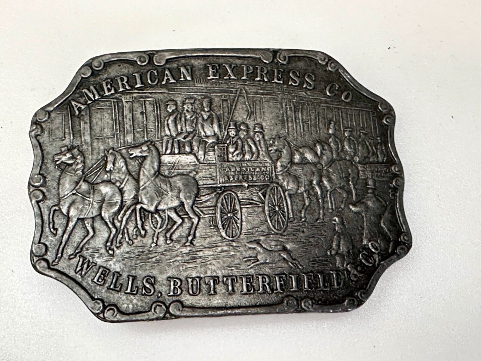 American Express Co Wells Butterfield Vintage Wells Bergamot Belt Buckle C-36