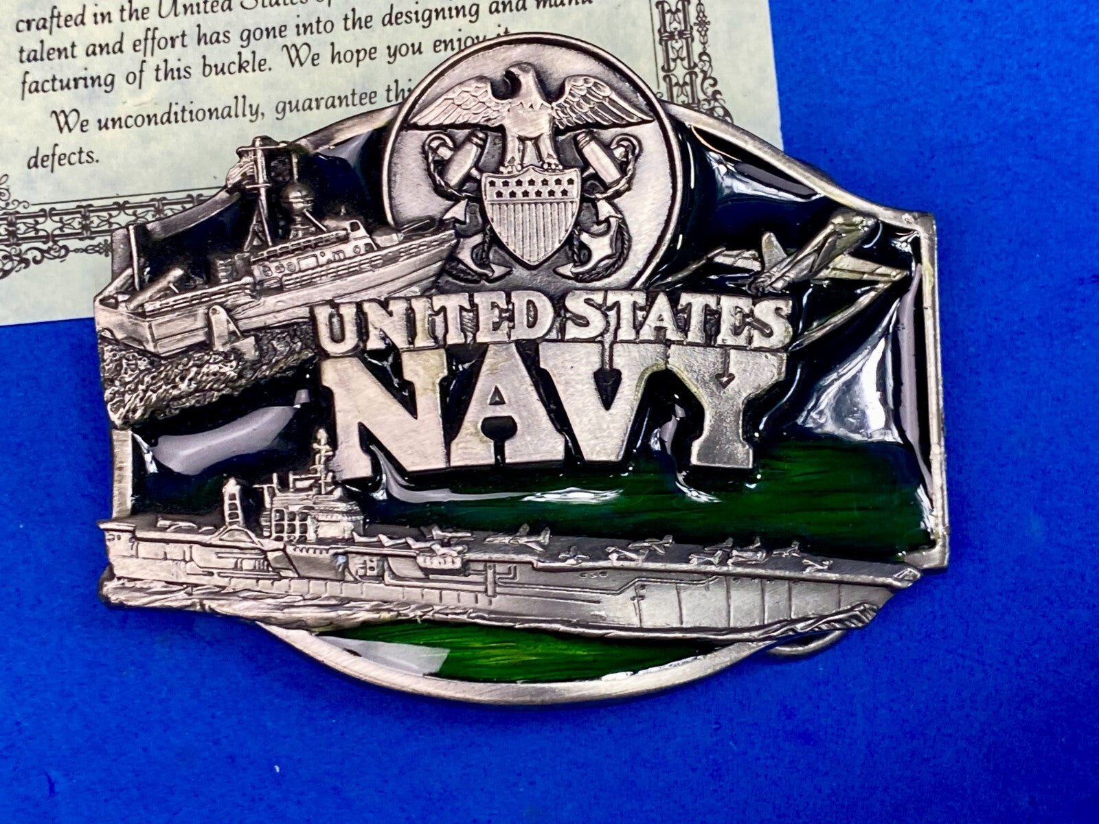 United States Navy Military Naval Force Commemorative 1987 Siskiyou Belt Buckle